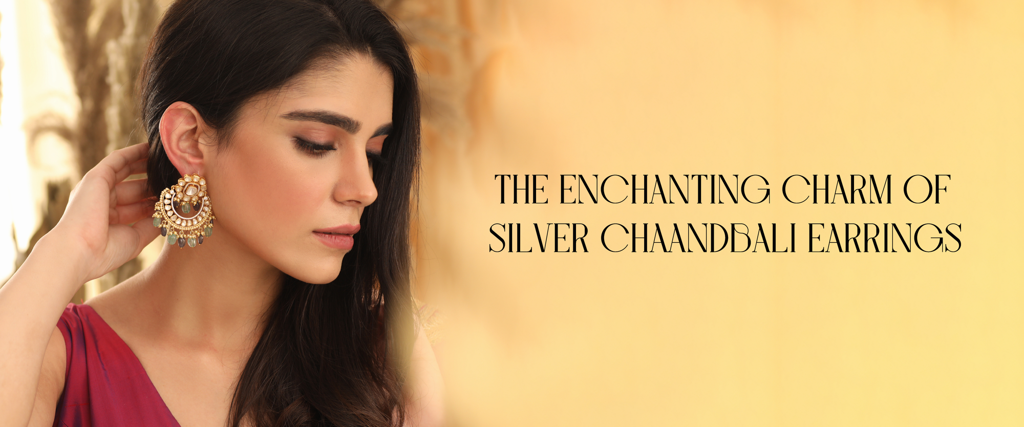 The enchanting charm of silver chaandbali earrings