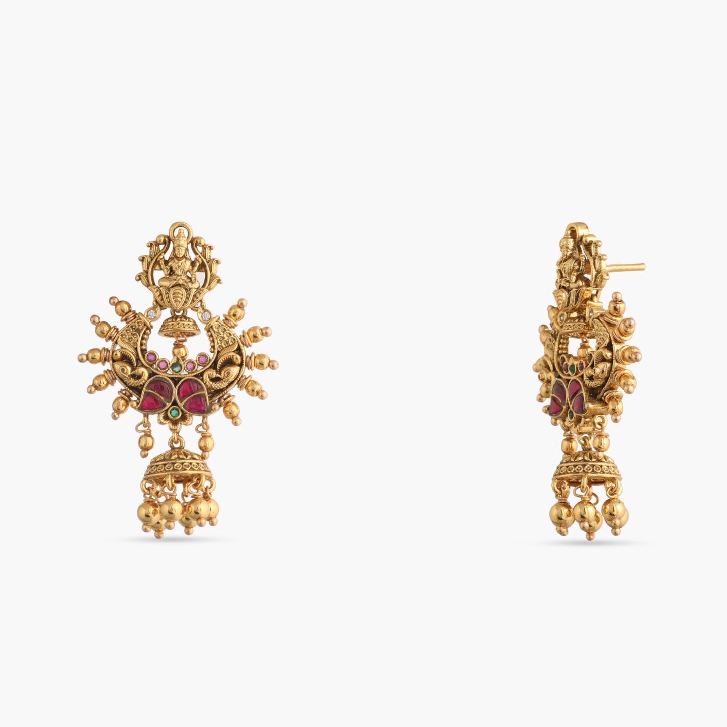 Chakrika Temple Silver Earrings