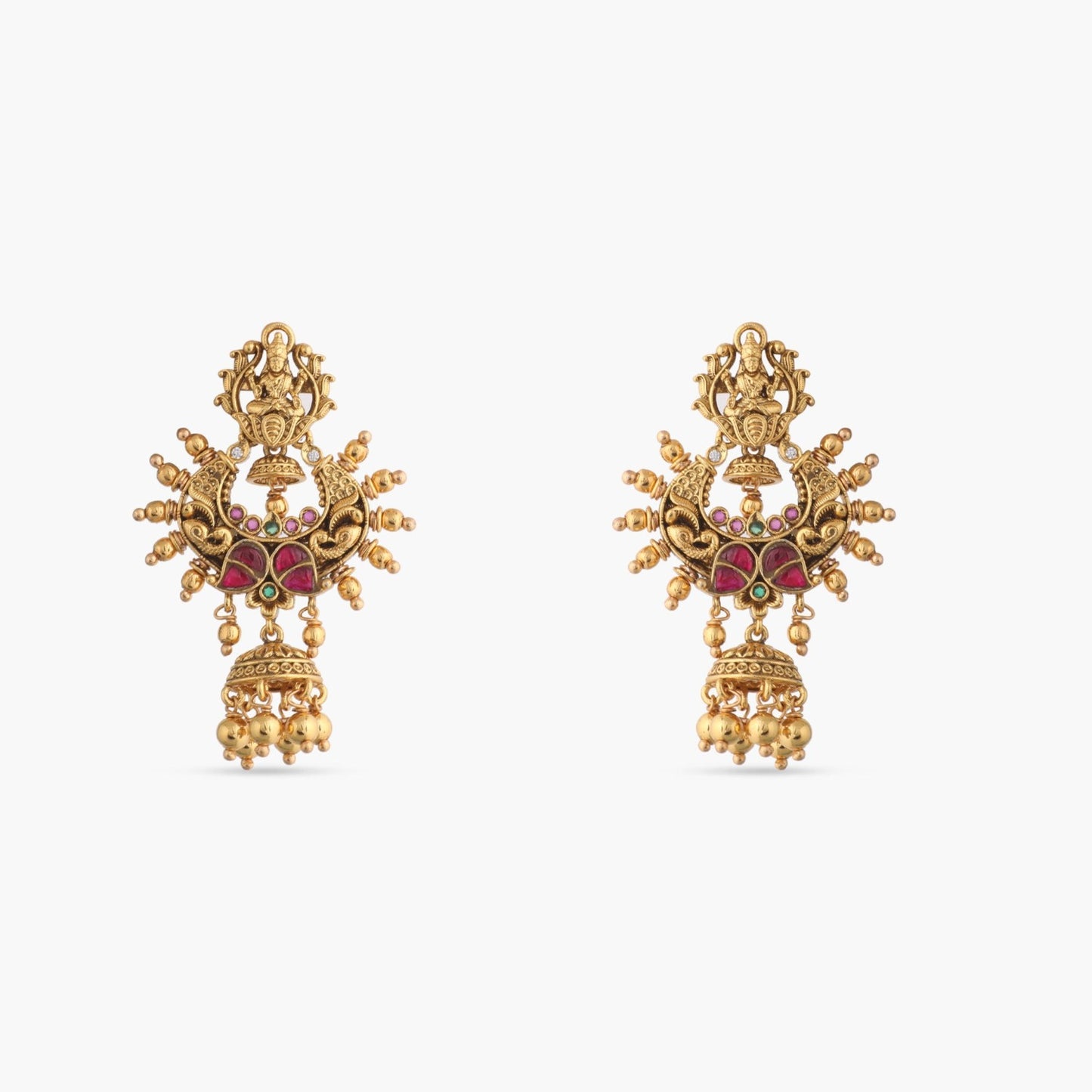 Chakrika Temple Silver Earrings
