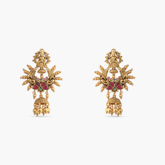 Chakrika Temple Silver Earrings