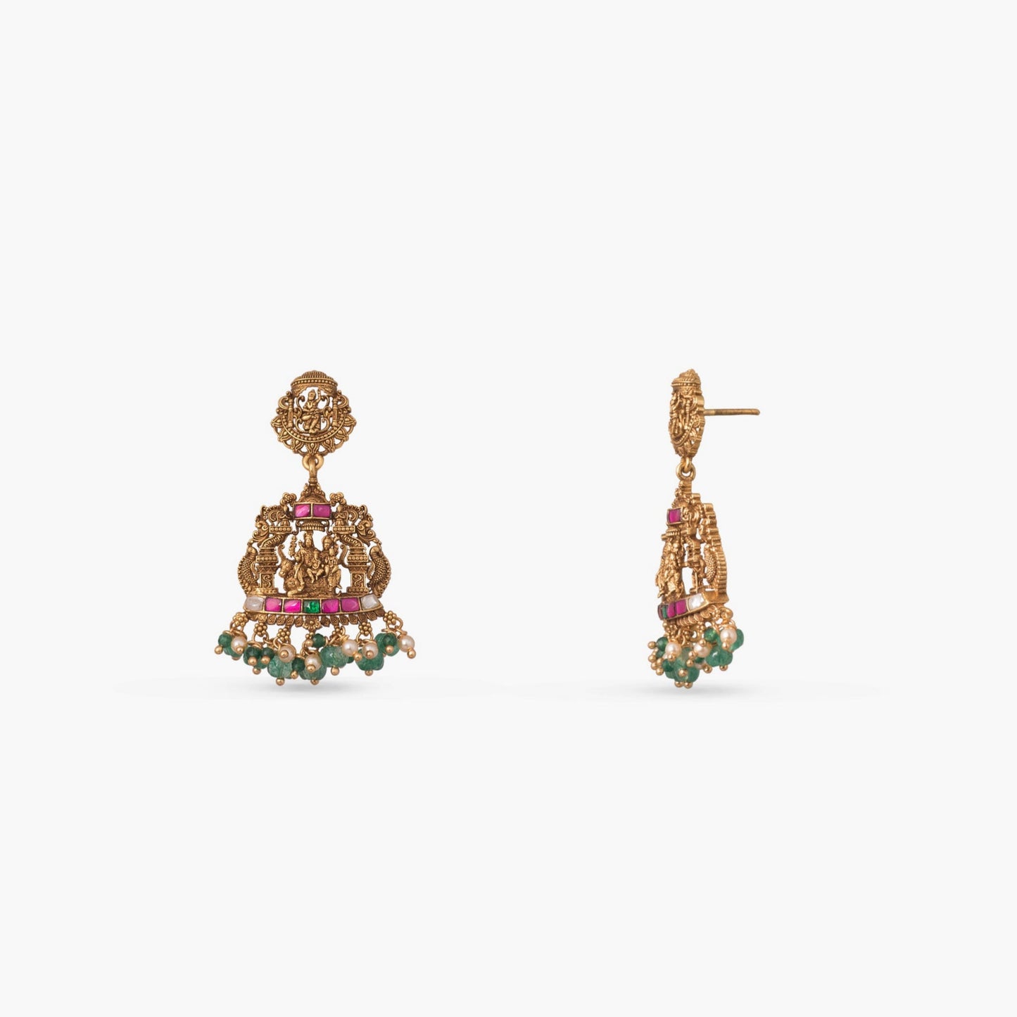 Ananta Shiv Parivar Antique Temple Silver Necklace Set