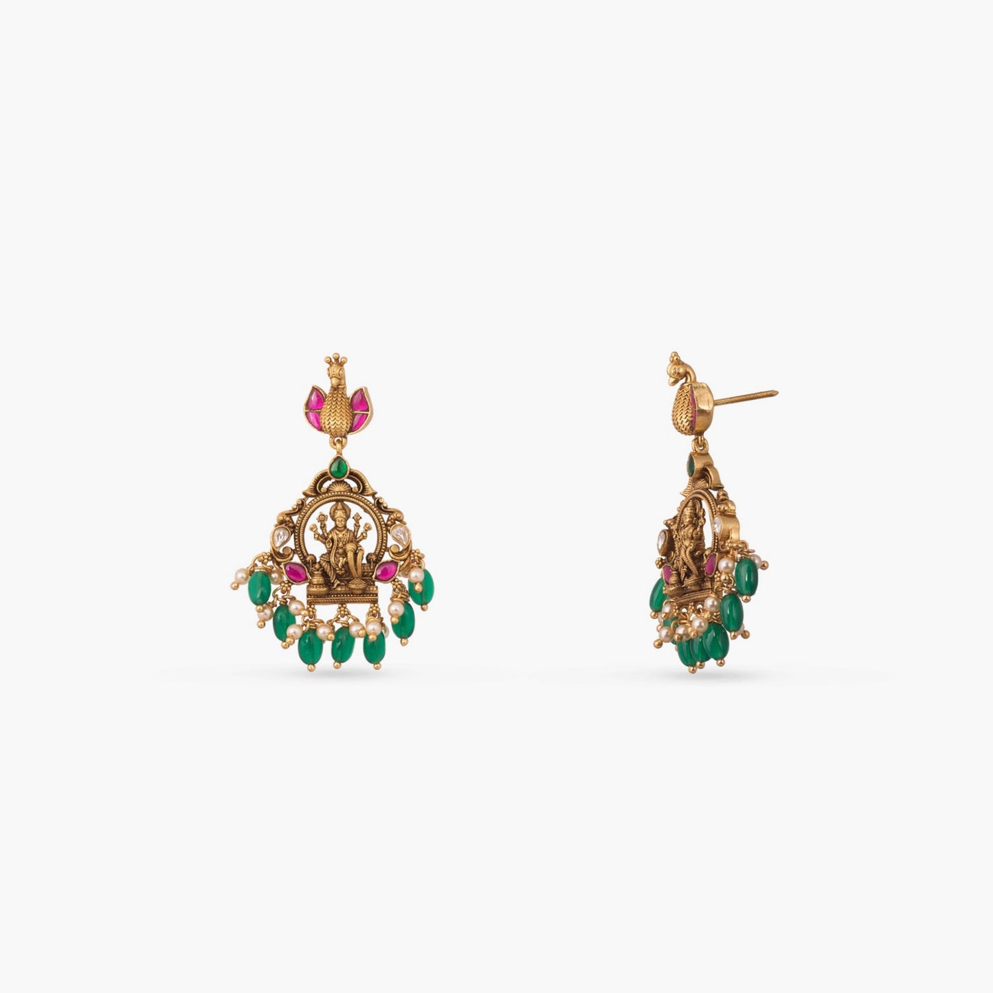 Vaibhav Antique Temple Silver Necklace Set
