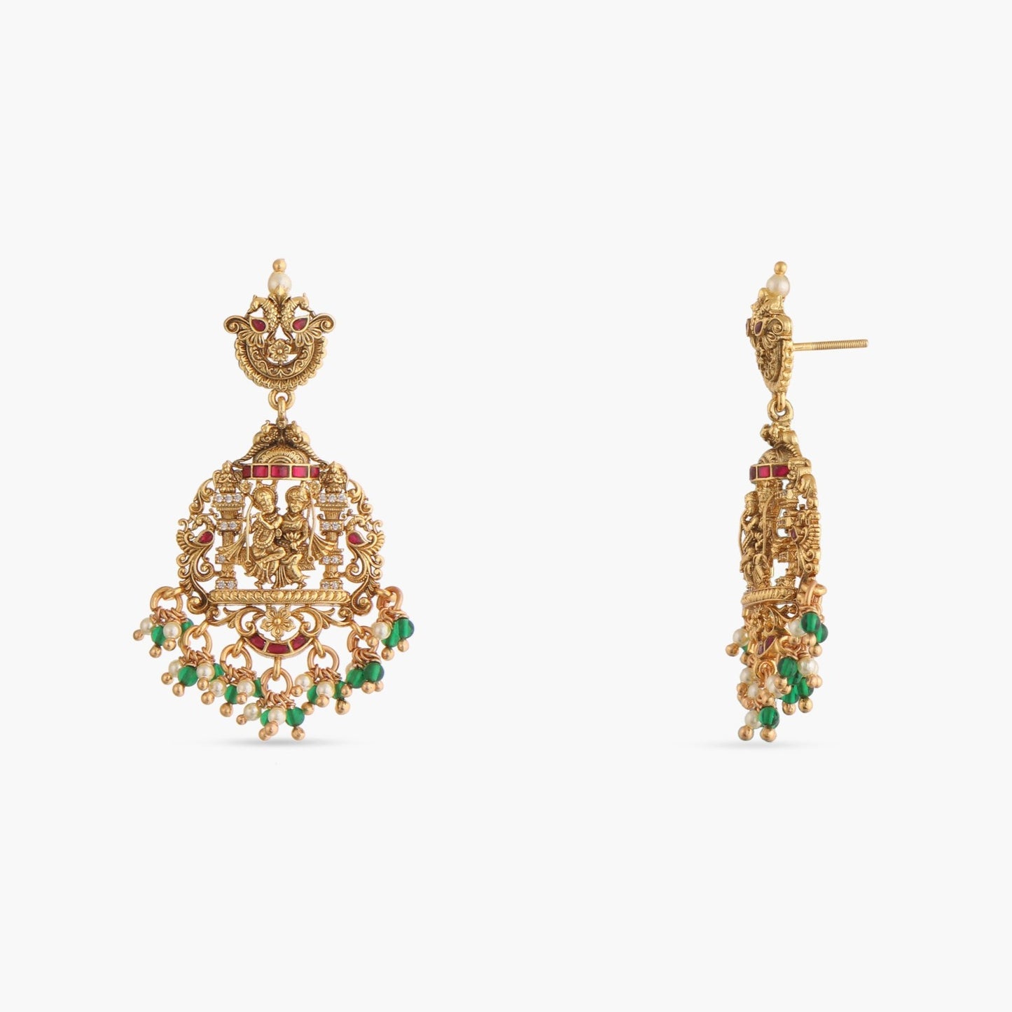 Rani Nakshi Antique Silver Necklace Set