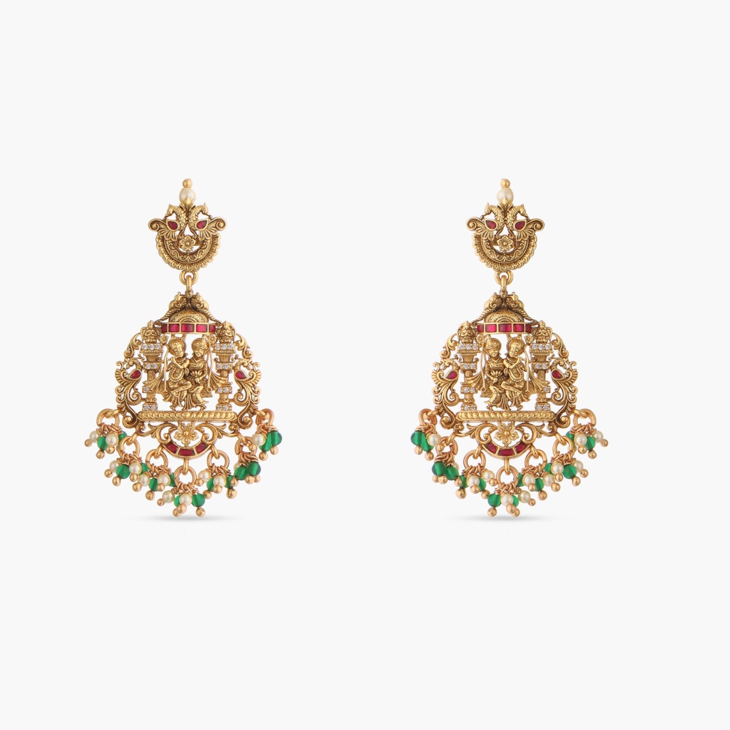 Rani Nakshi Antique Silver Necklace Set