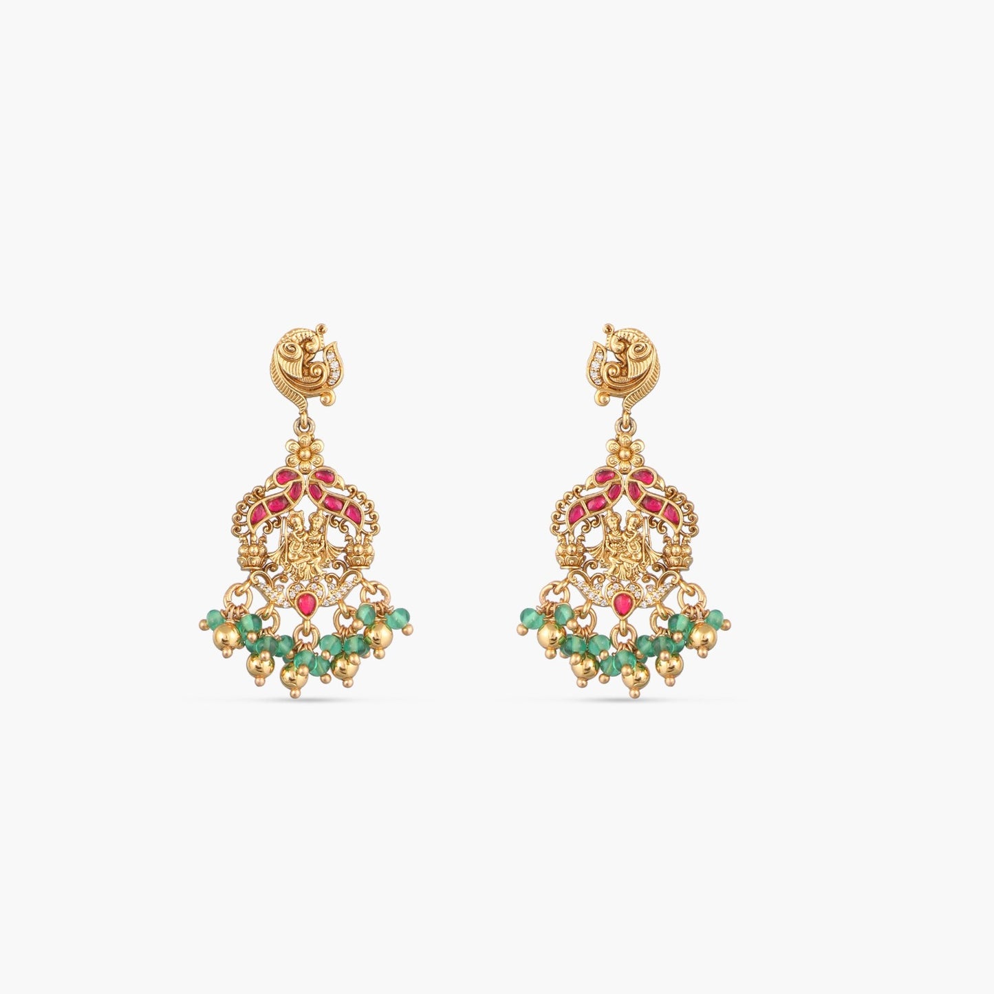Brindavan Antique Temple Necklace Set