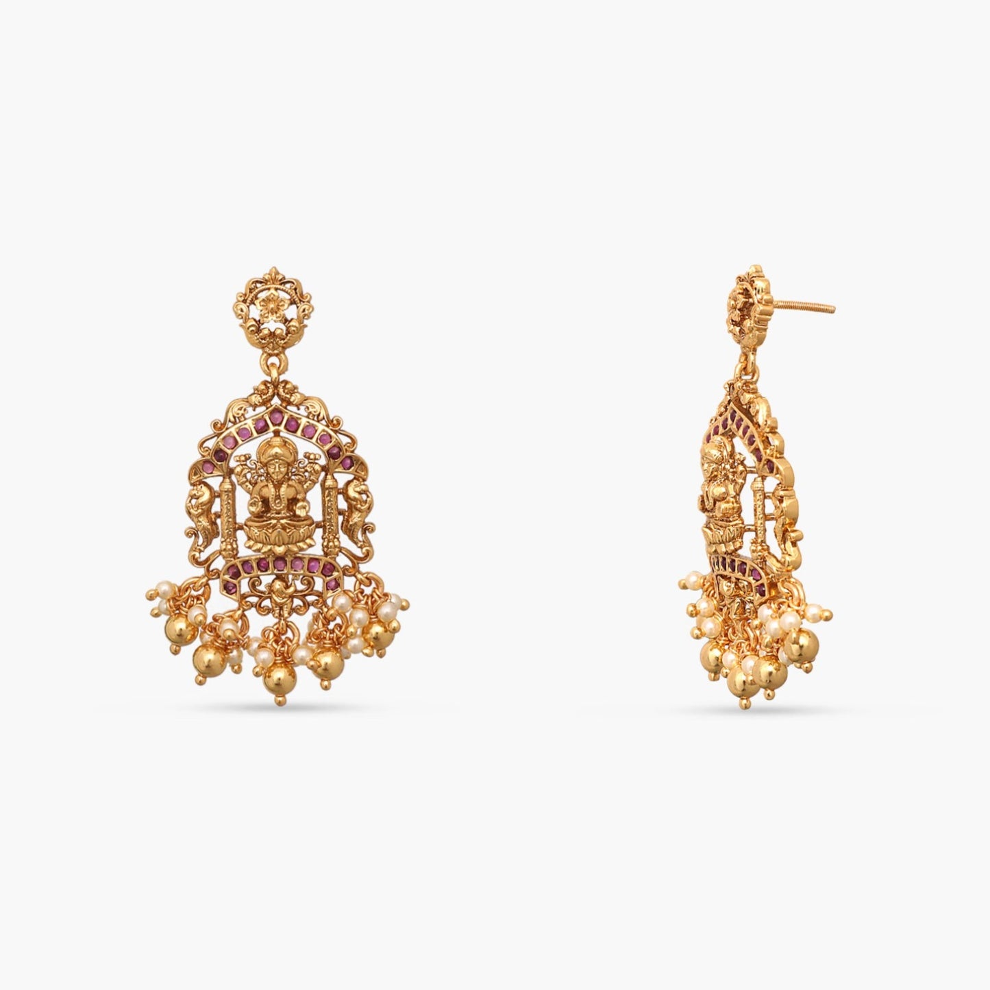 Deetya Antique Nakshi Silver Pendant Set