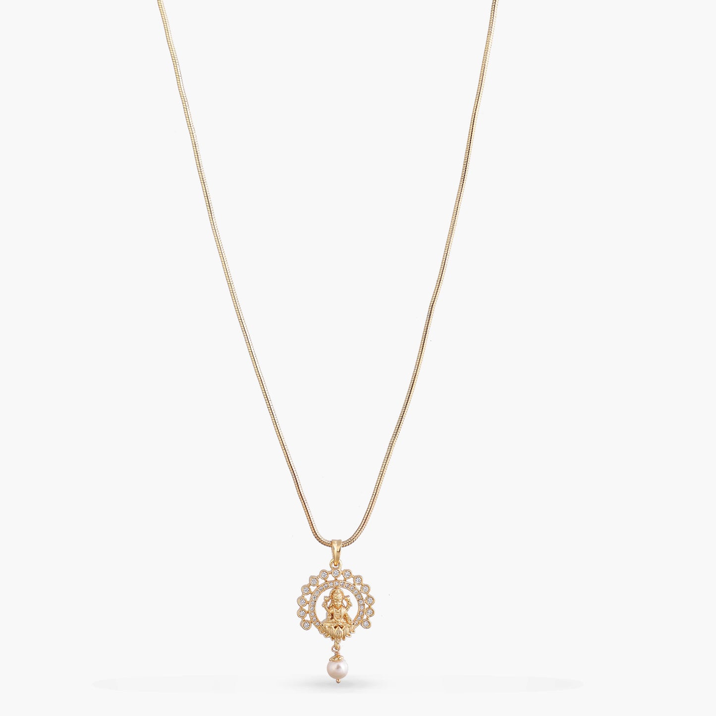 Mahalakshmi Gold Plated Silver Pendant Necklace
