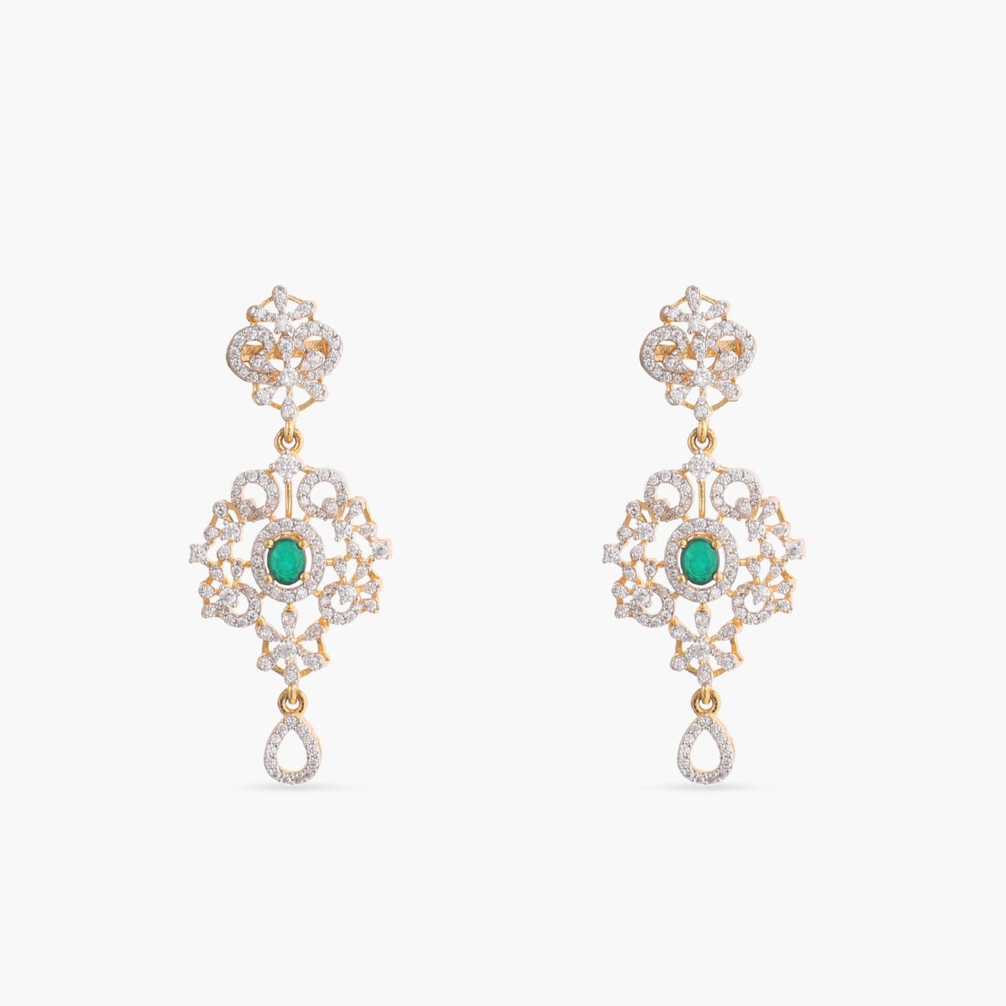 Daisy CZ Silver Necklace Set