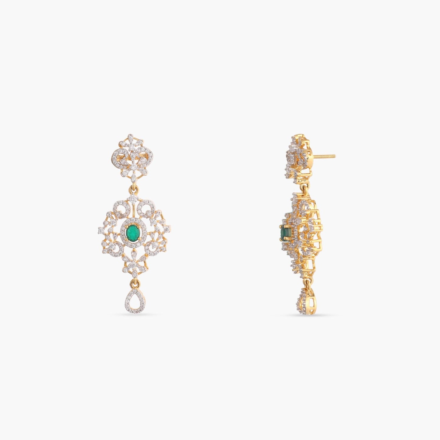 Daisy CZ Silver Necklace Set