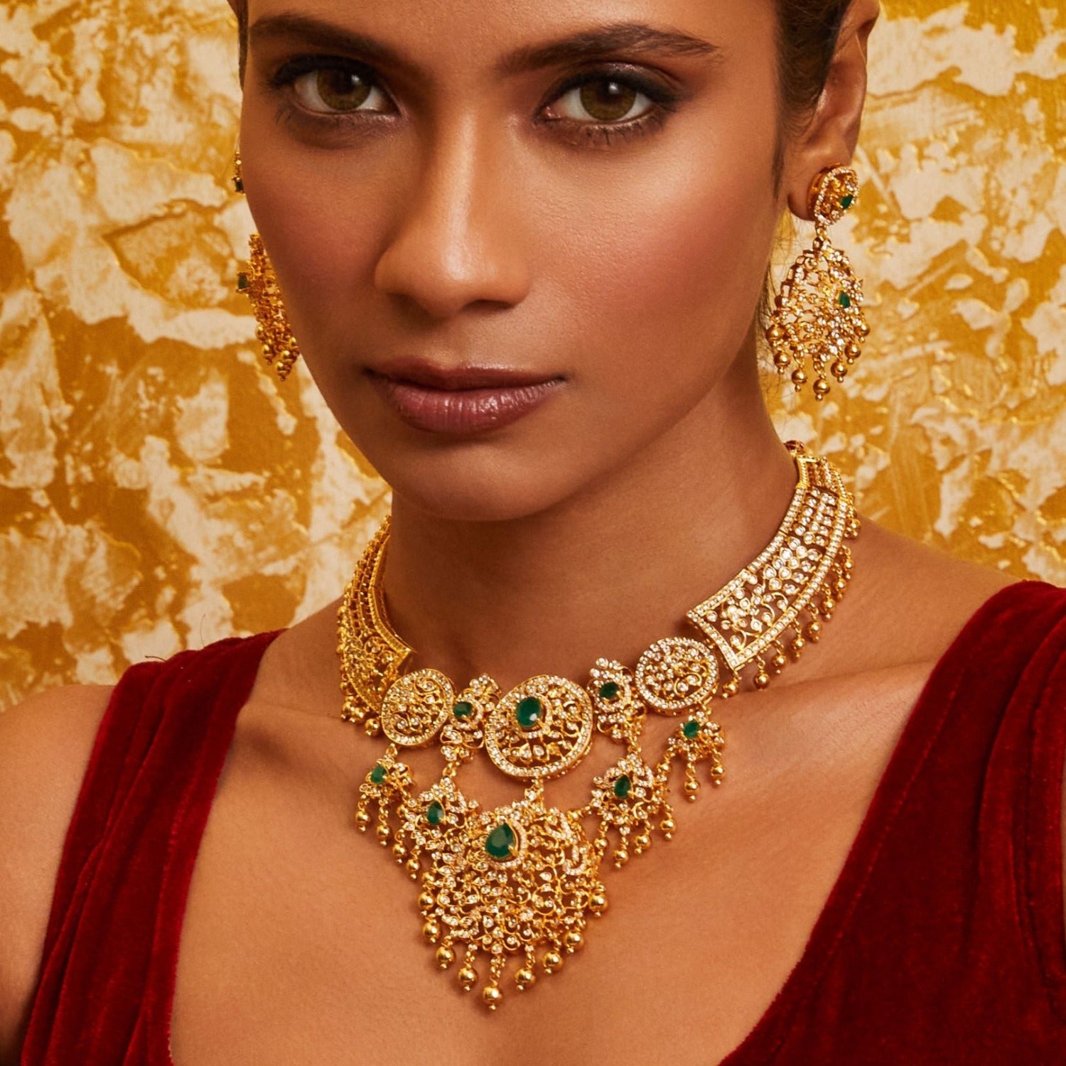 Grandeur CZ Silver Necklace Set