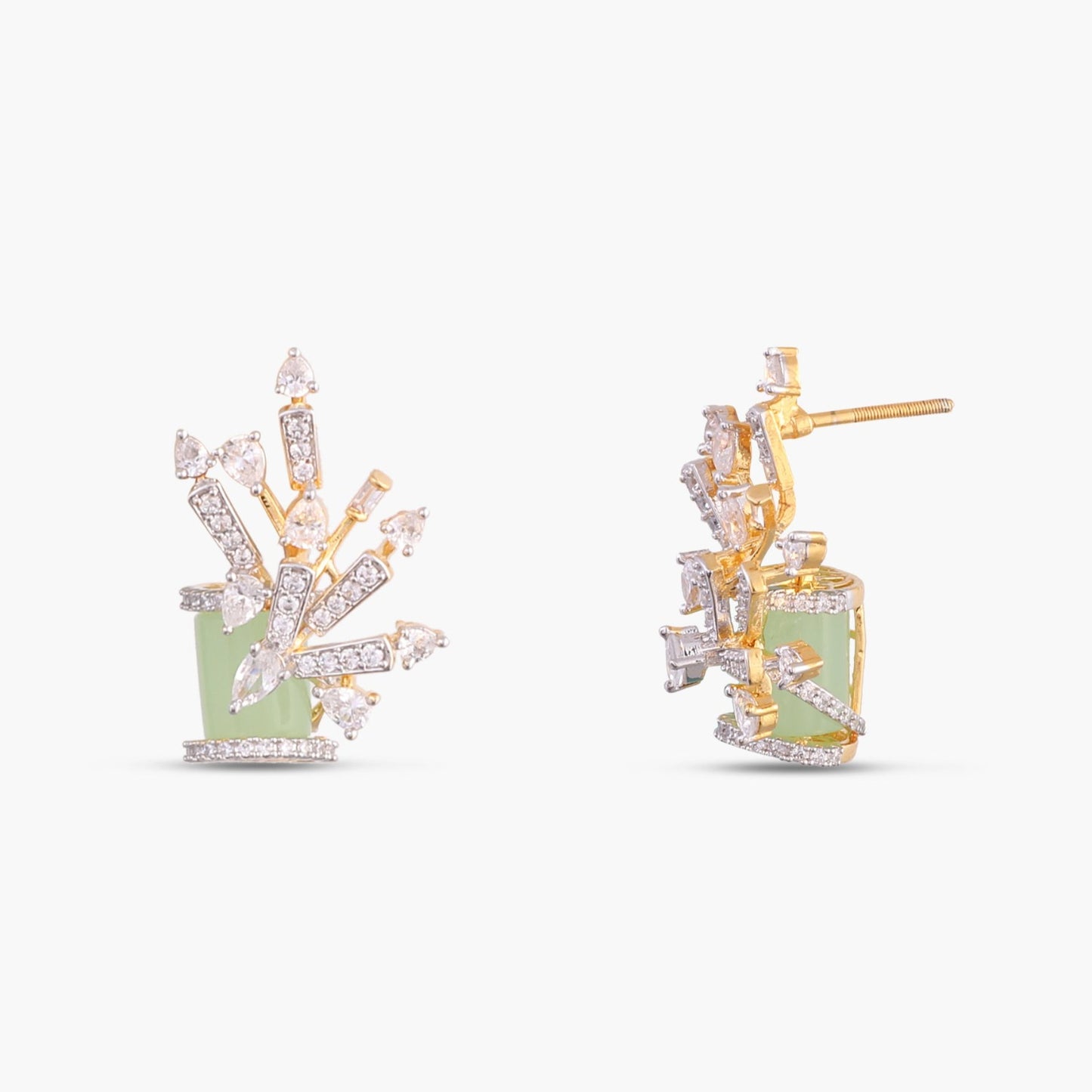 Begonia CZ Silver Necklace Set