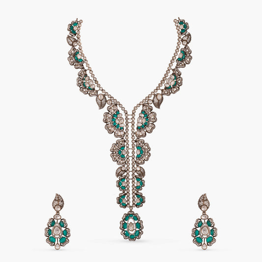 Exquisite Moissanite Silver Lariat Necklace