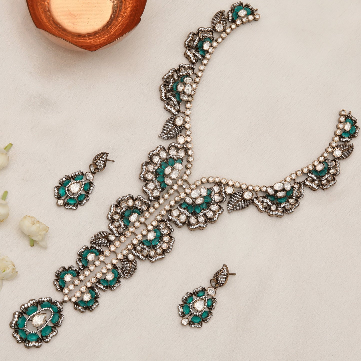 Exquisite Moissanite Silver Lariat Necklace1