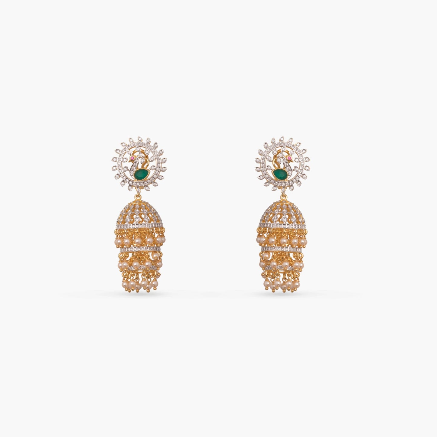 Aarvi CZ Silver Necklace Set