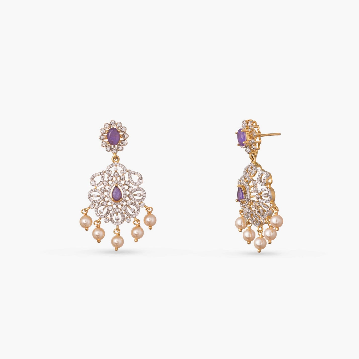 Amara CZ Silver Necklace Set