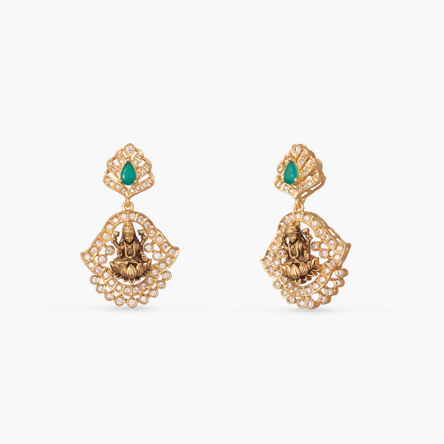 Lakshmi Cascade CZ Silver Necklace Set