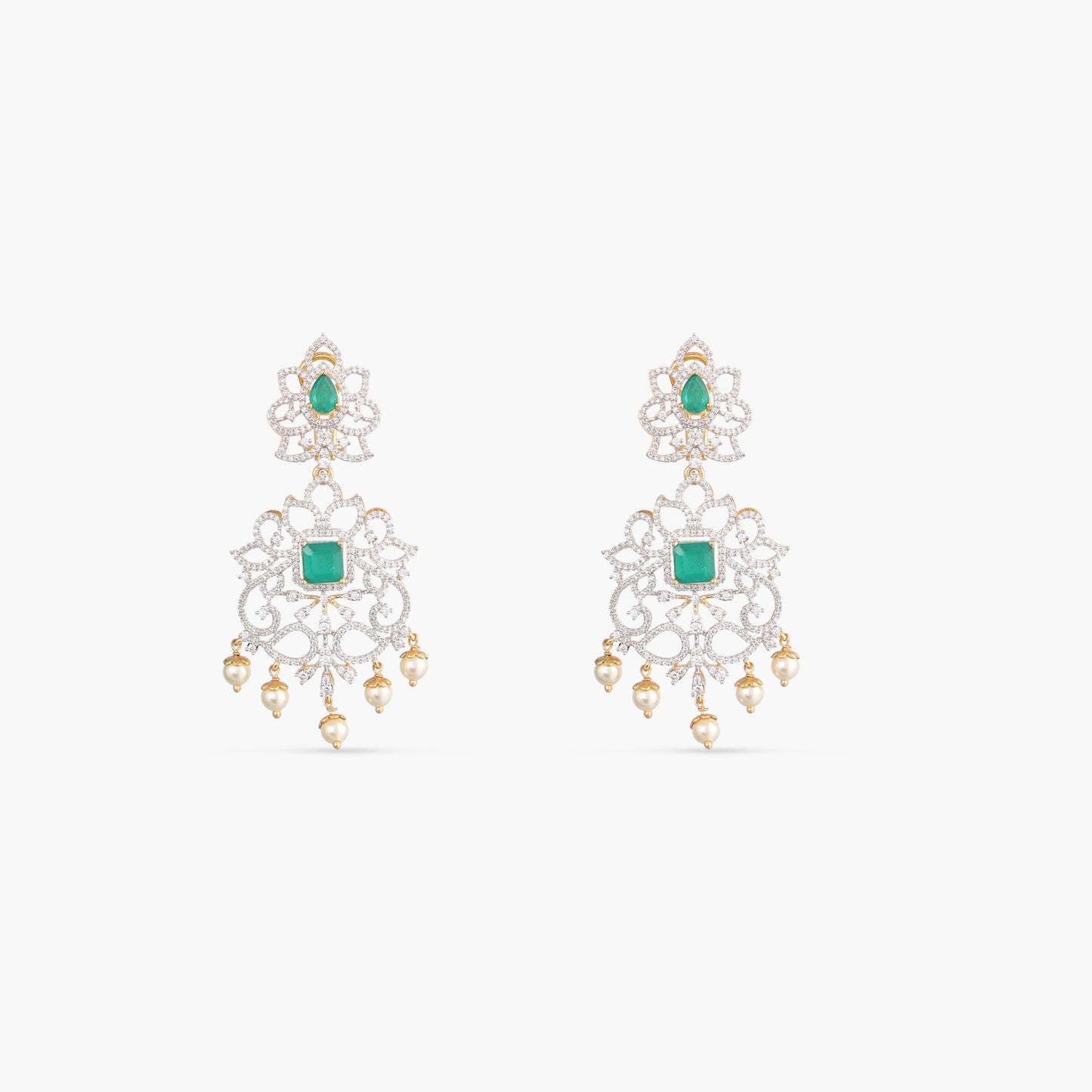 Siya CZ Silver Necklace Set