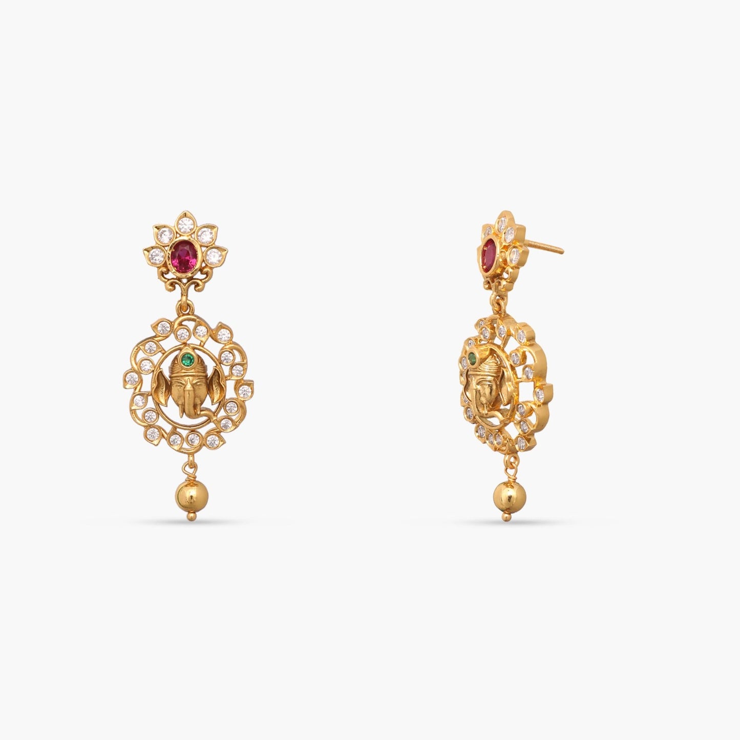 Vidmaya Navaratna CZ Silver Pendant Set