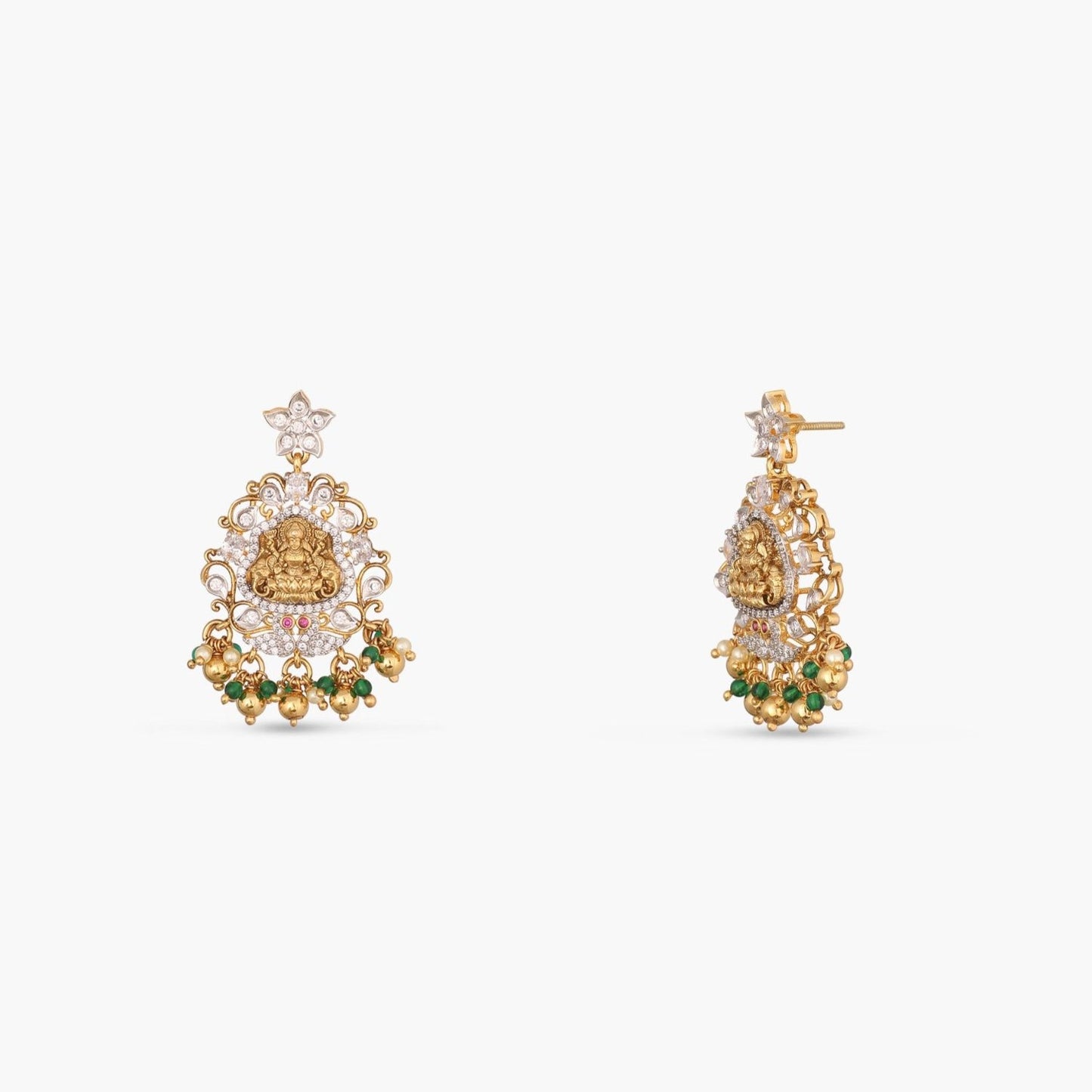 Vibha Antique CZ Silver Pendant Set