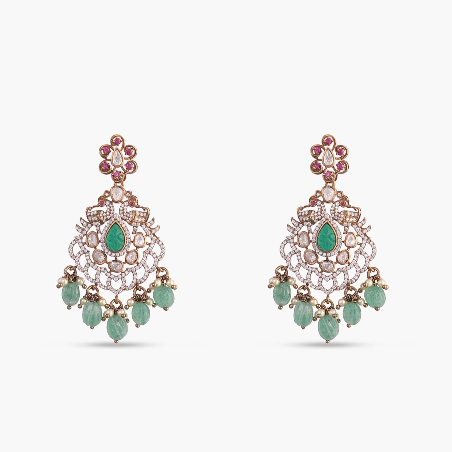 Sajida Moissanite Silver Pendant Set