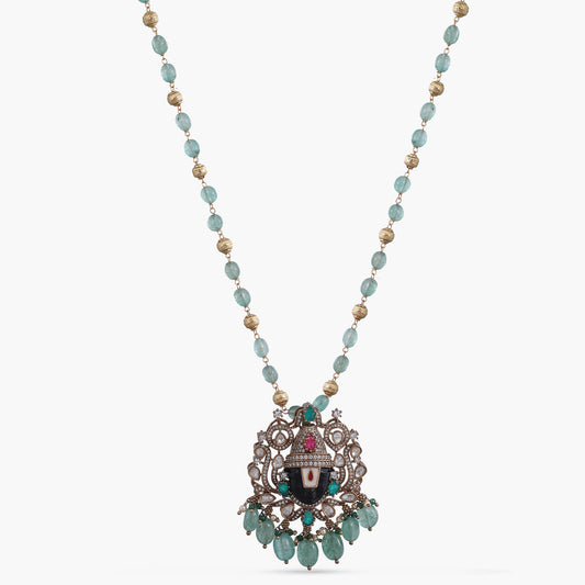 Lord Balaji Moissanite Silver Pendant Necklace