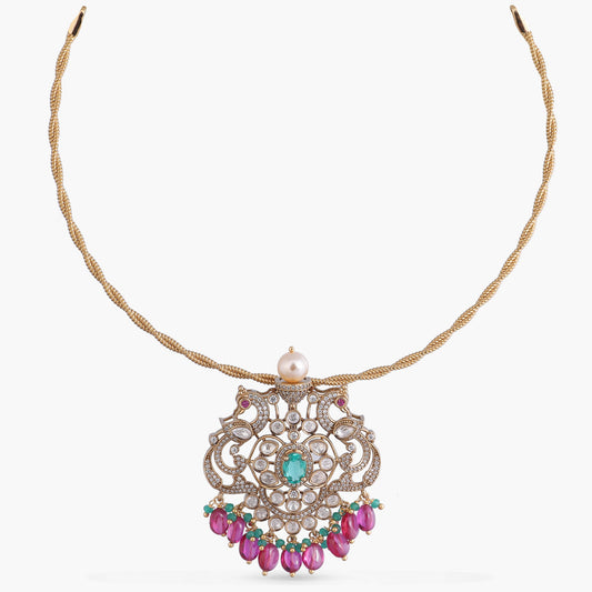 Charitha Moissanite Silver Pendant Necklace