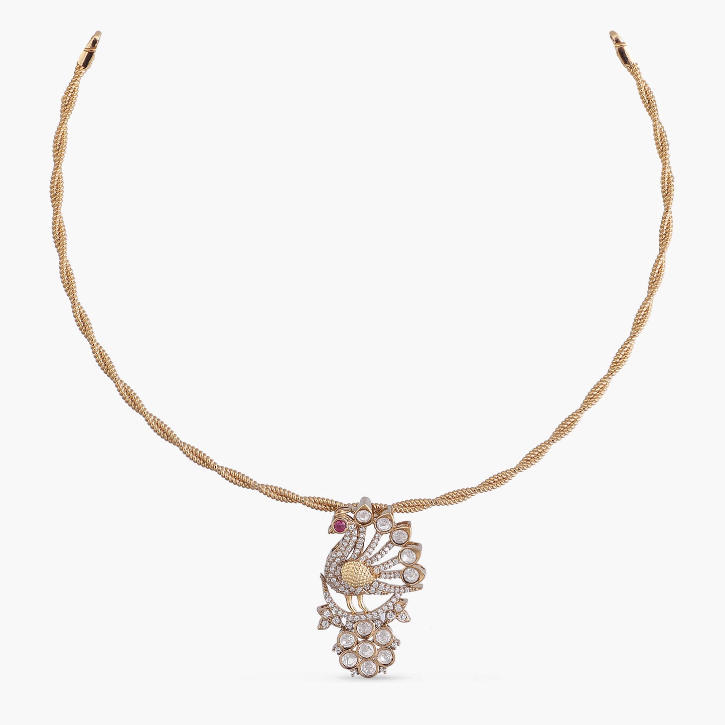 Nityaa Moissanite Silver Pendant Necklace