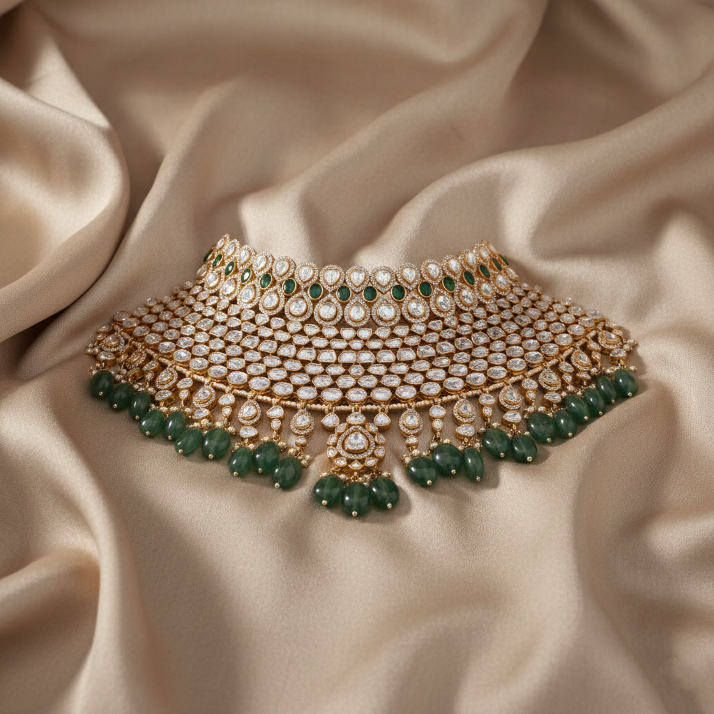 Nivriti Moissonite Silver Choker