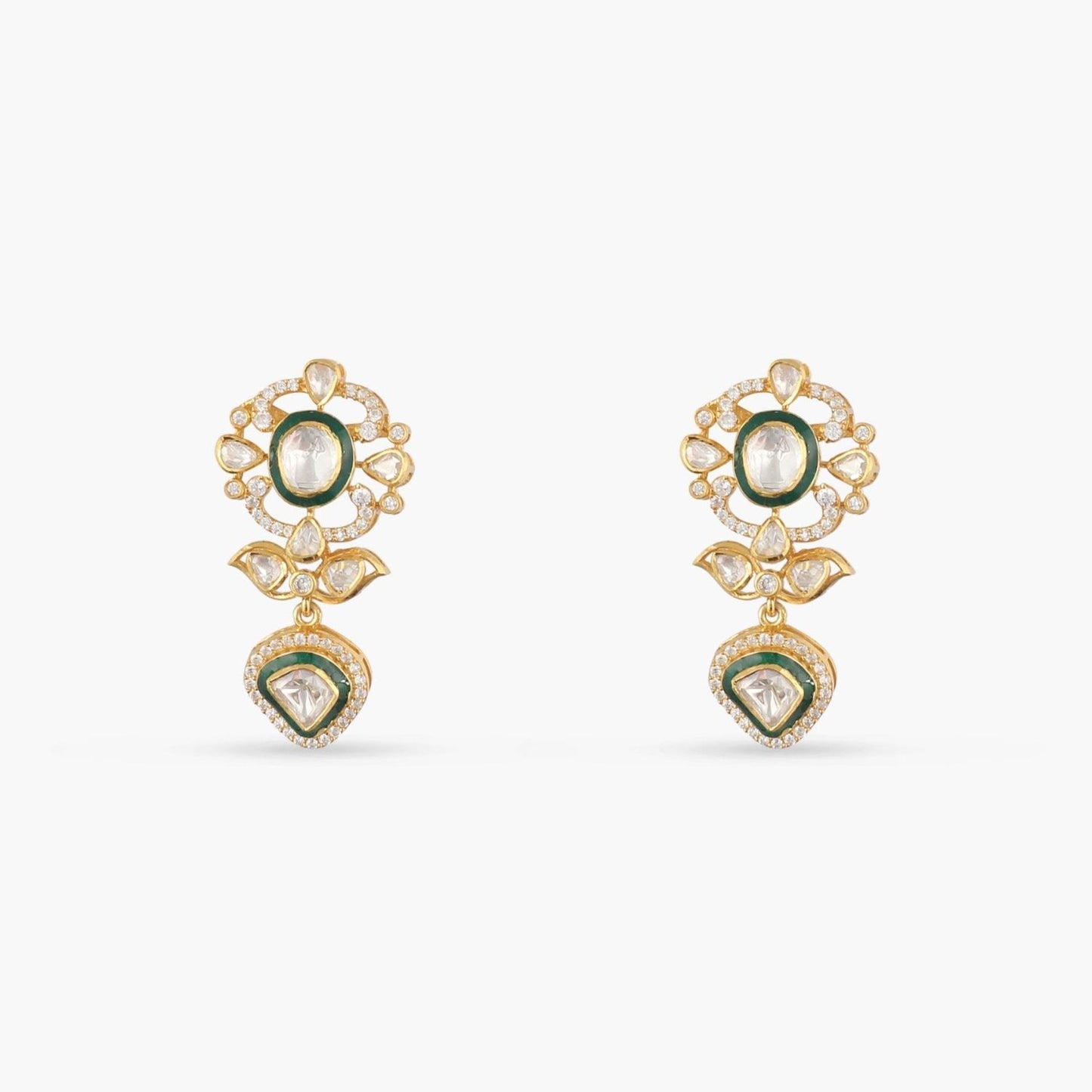 Vrinda Moissanite Silver Necklace Set
