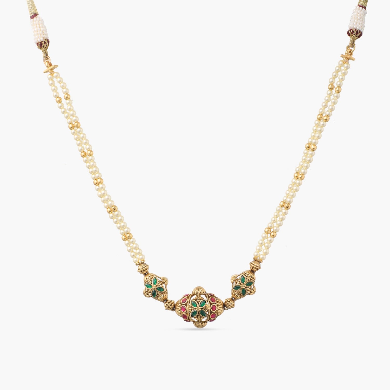 Regal Jadau and Pearl Silver Choker