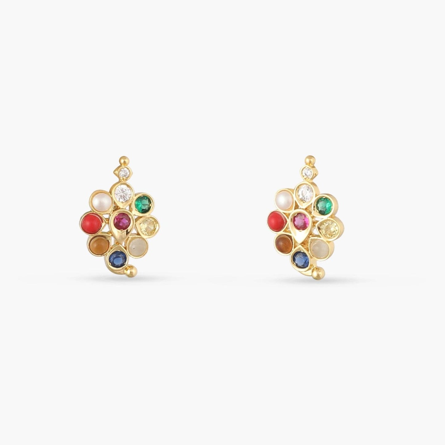 Pushpika Navaratna Silver Stud Earrings