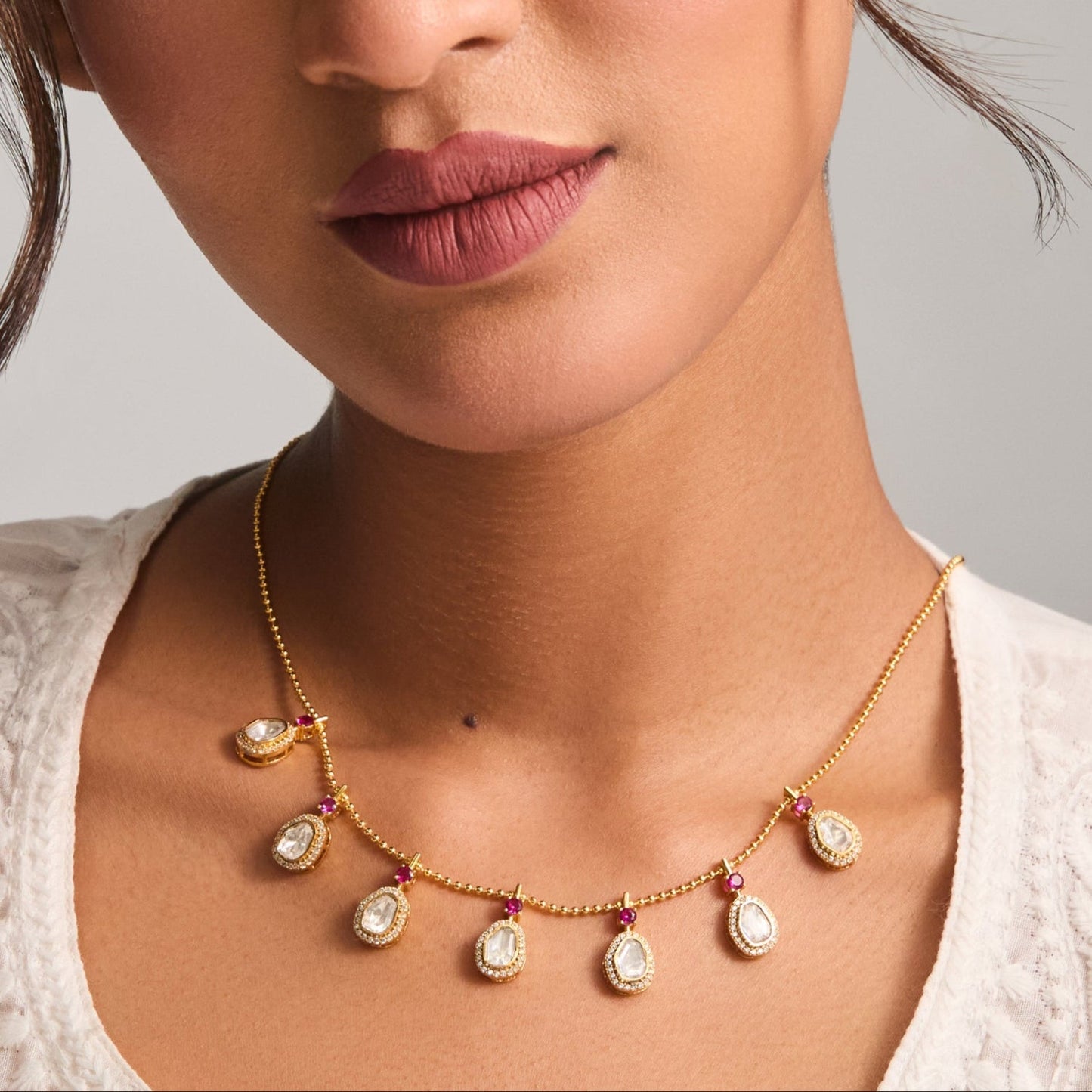 Stardust Moissanite Silver Necklace