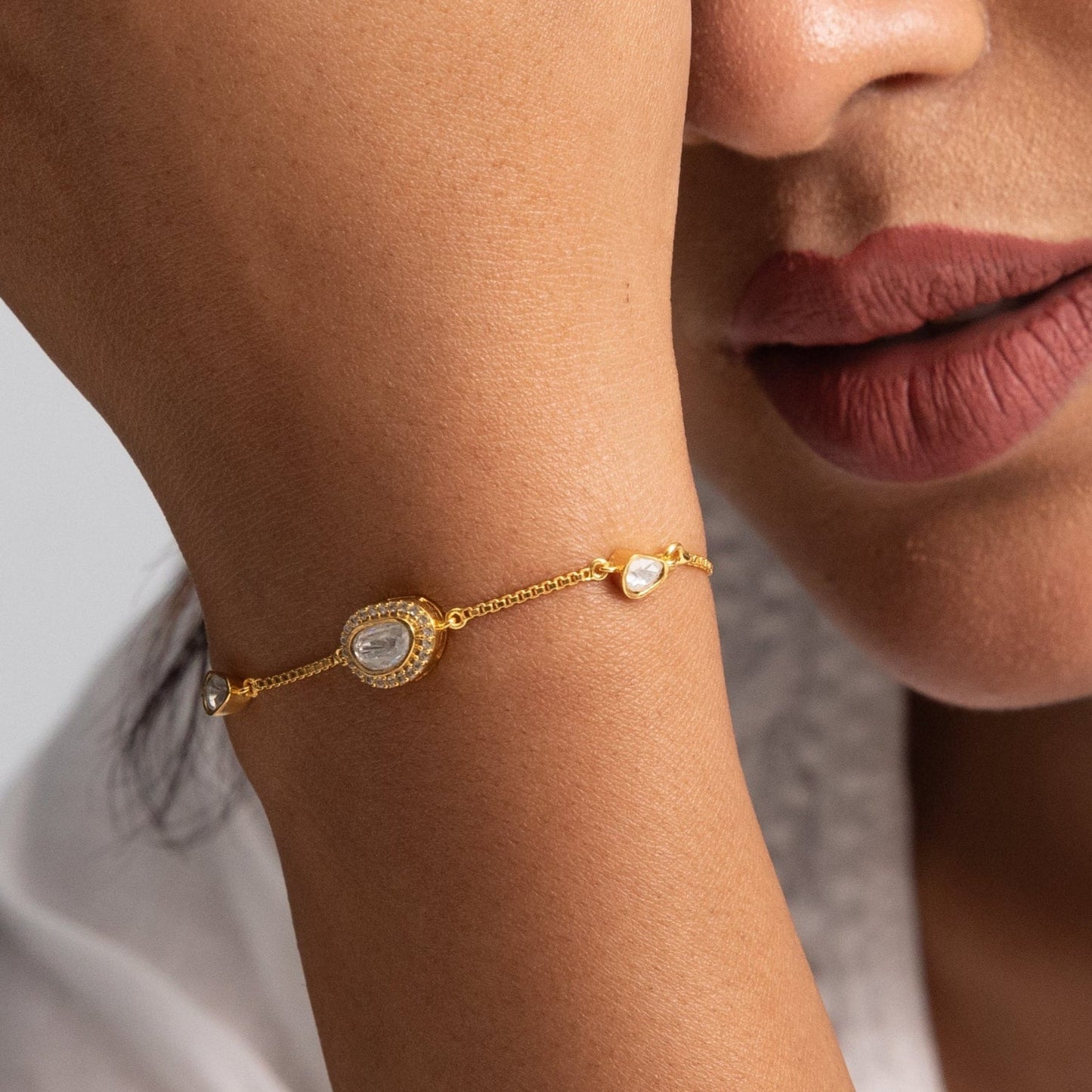 Luna Moissanite Silver Bracelet