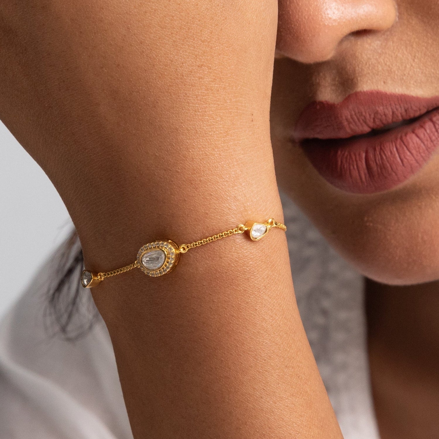 Luna Moissanite Silver Bracelet