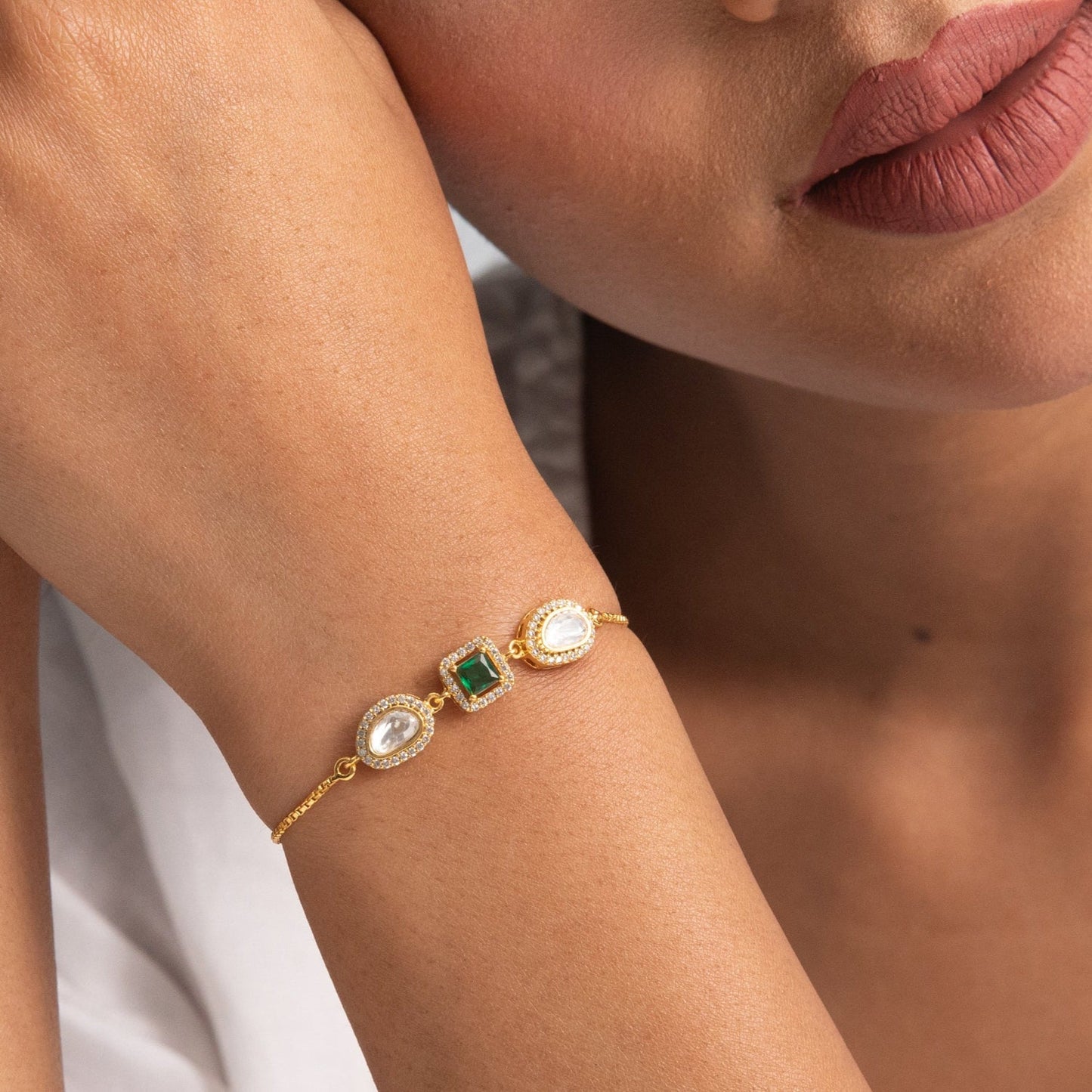 Celestial Moissanite Silver Bracelet