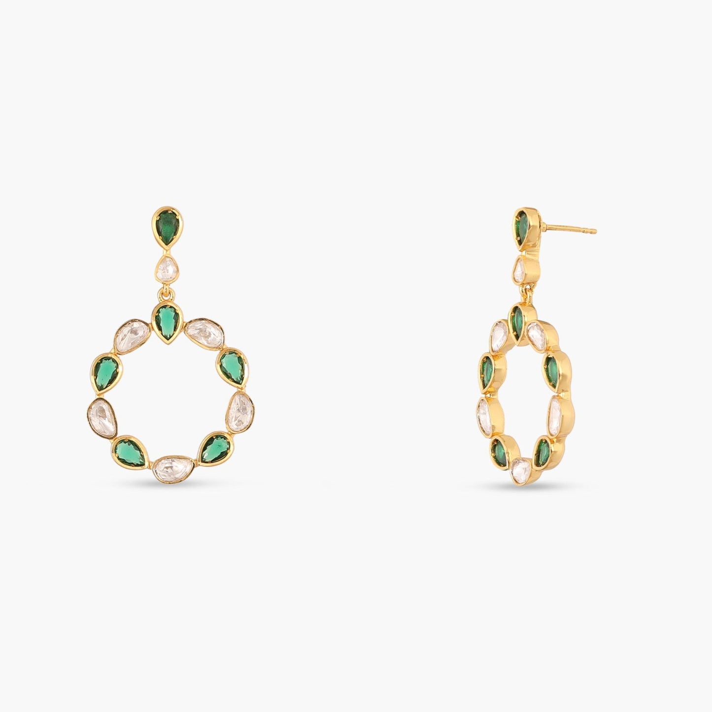 Midnight Blossom Moissanite Silver Drop Earrings