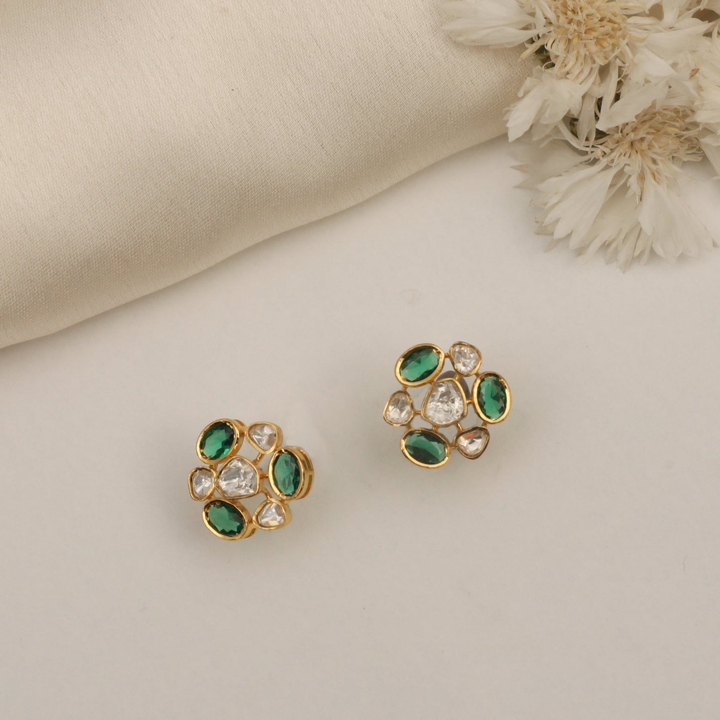 Nova Moissanite Silver Stud Earrings