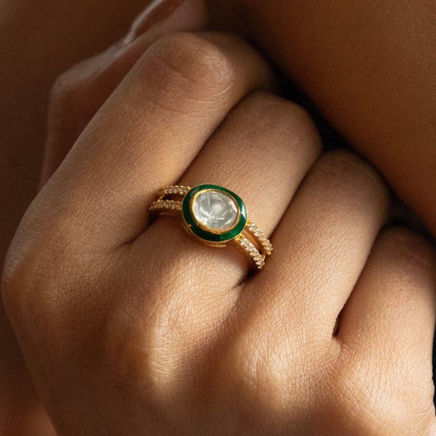 Lush Radiance Moissanite Silver Ring