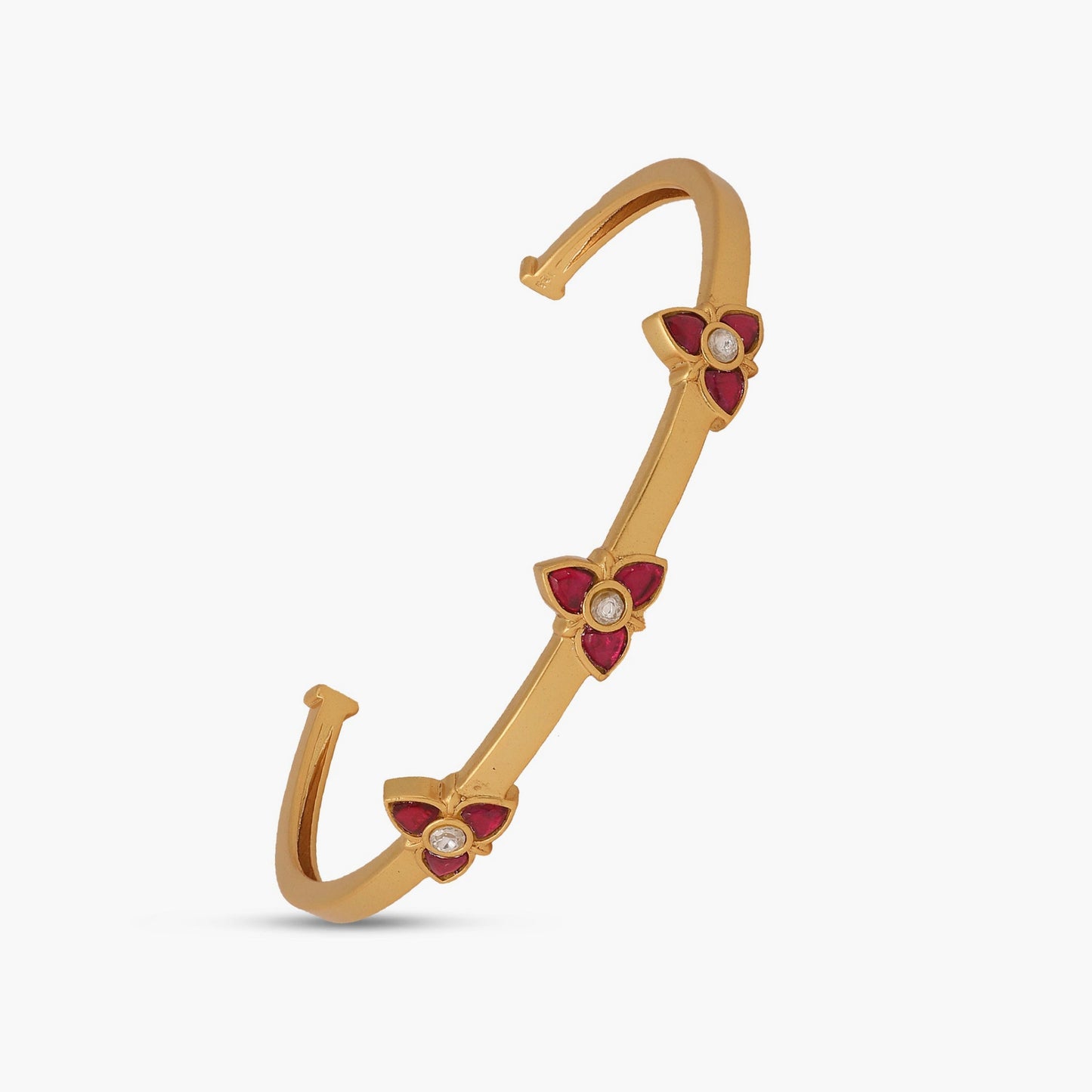 Trikon Jadau Silver Bracelet