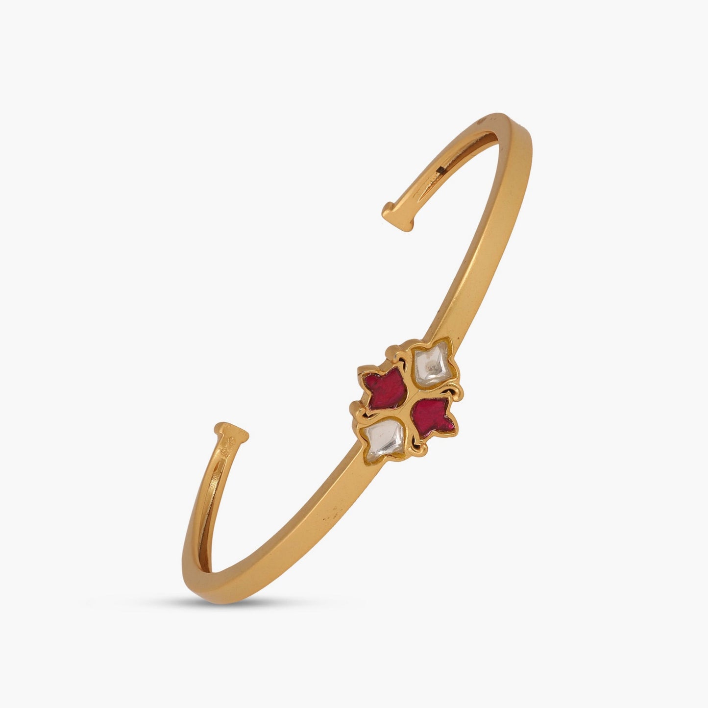 Pushp Jadau Silver Bracelet