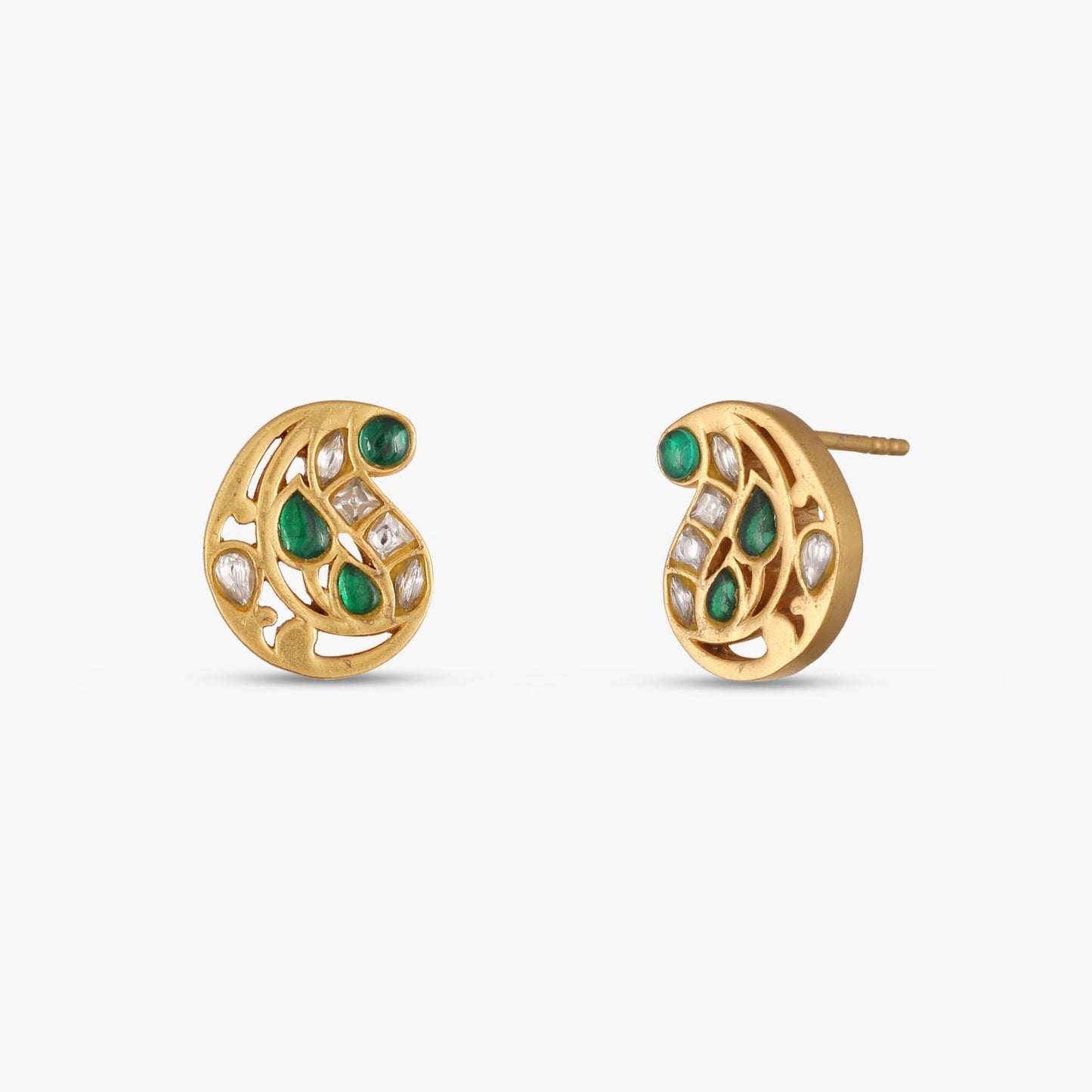 Aamra Jadau Silver Stud Earrings