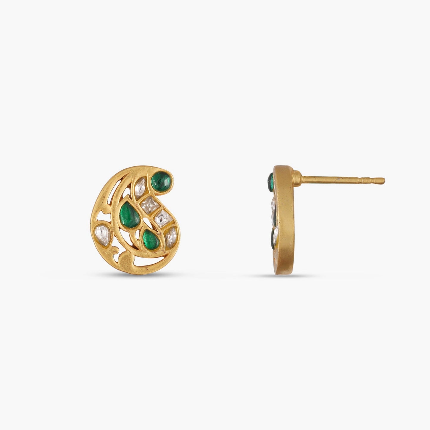 Aamra Jadau Silver Stud Earrings