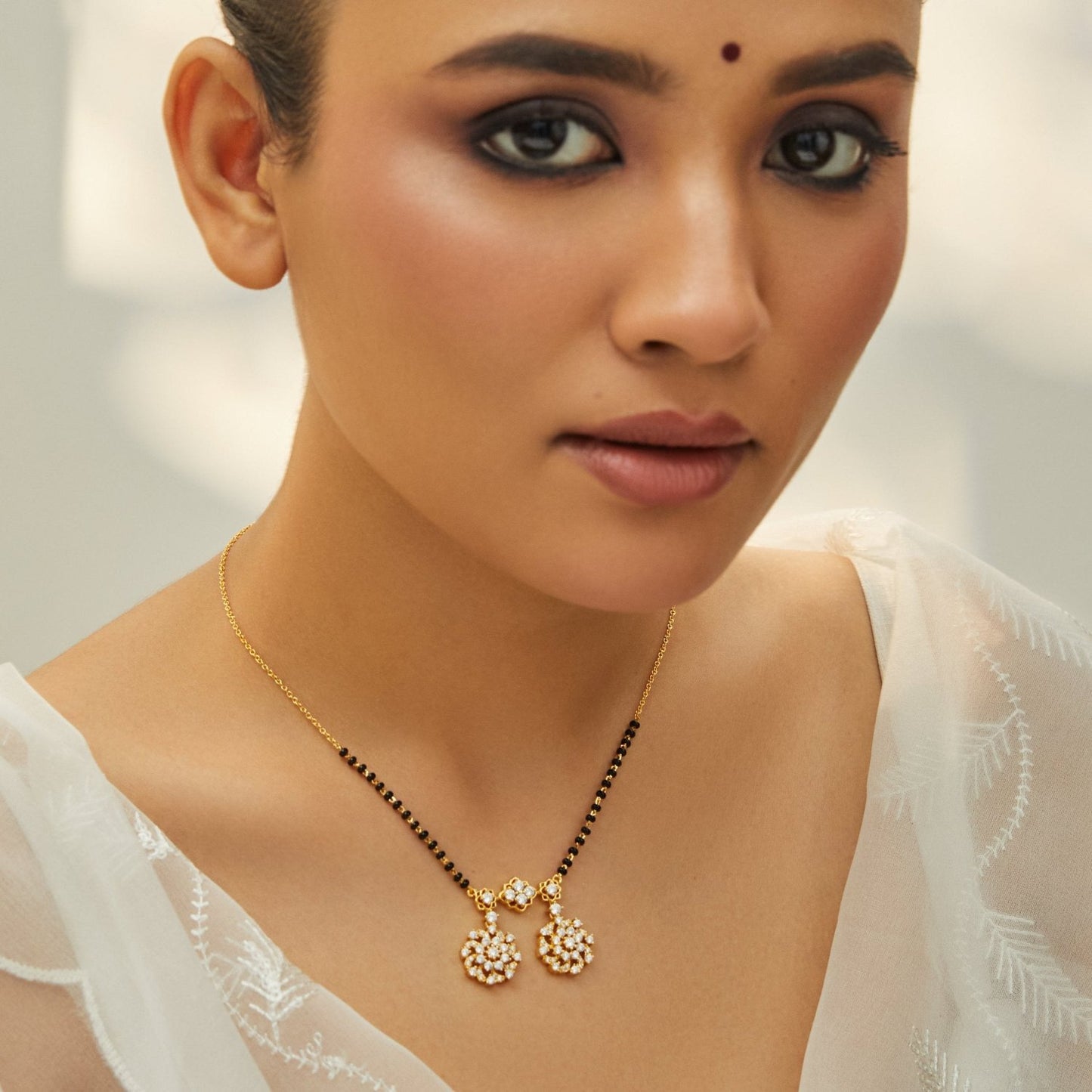 Anvitha CZ Silver Mangalsutra