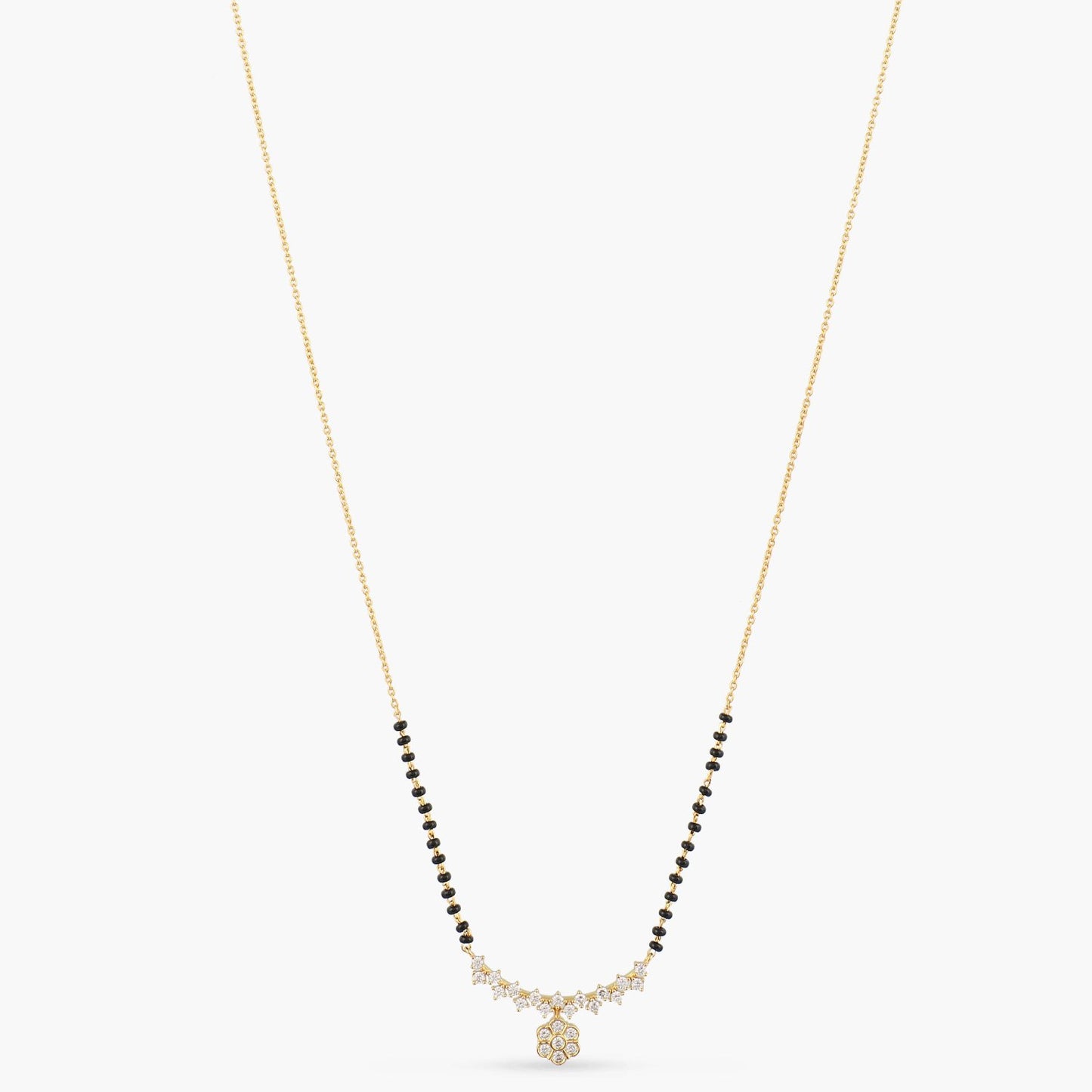 Dazzling Bloom CZ Silver Mangalsutra