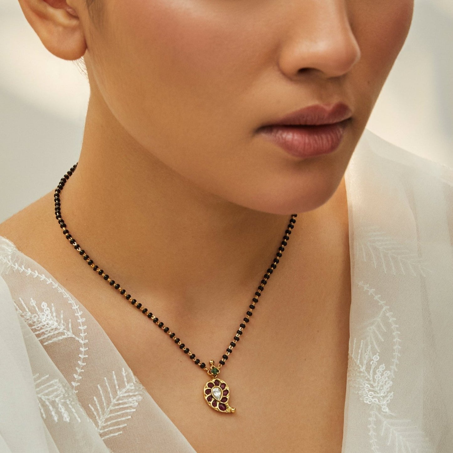 Keri Silver Mangalsutra