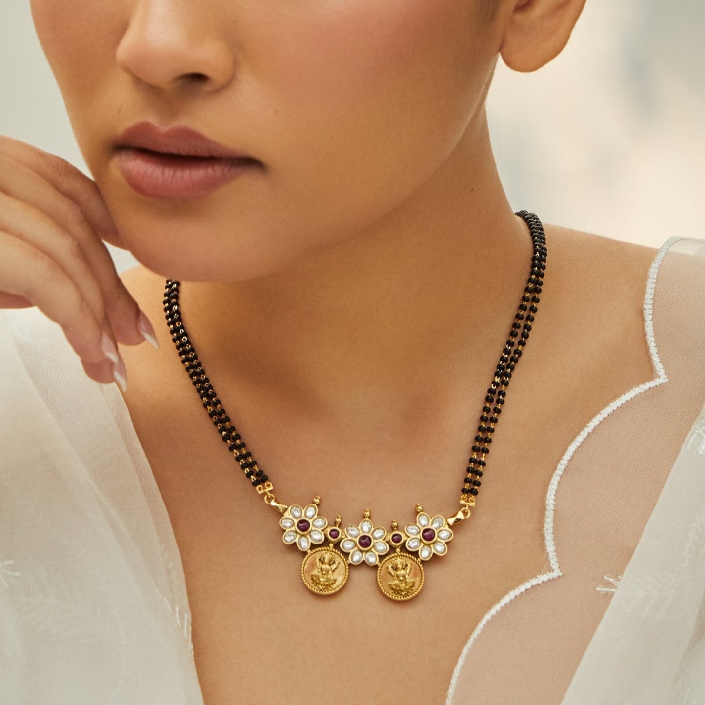 Divine lakshmi Silver Mangalsutra