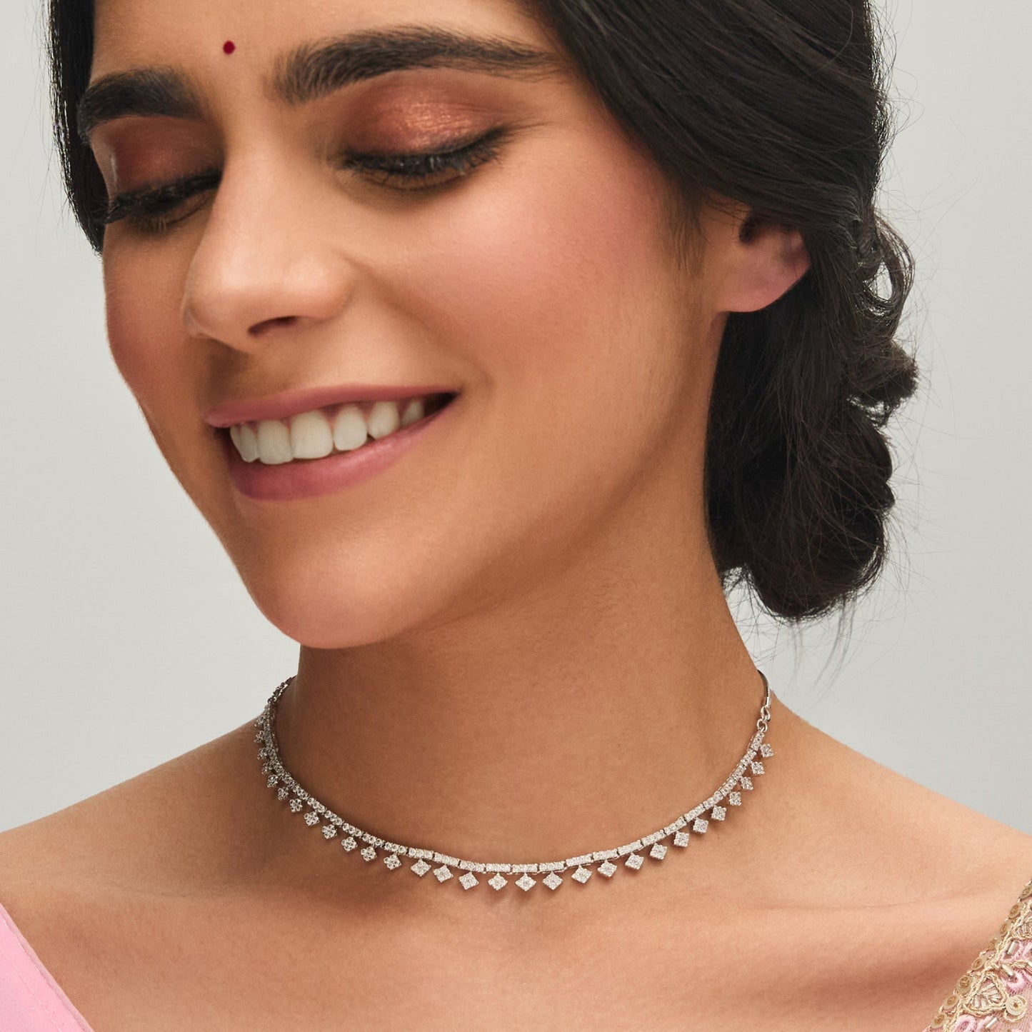 Angelic CZ Silver Necklace