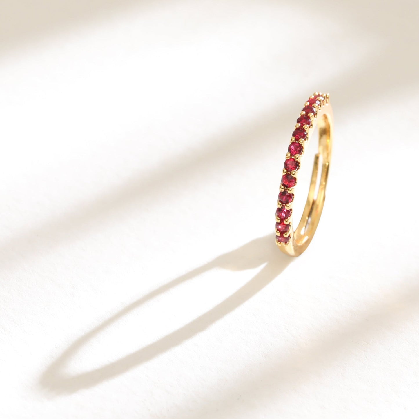 Circle of Love Red Silver Ring