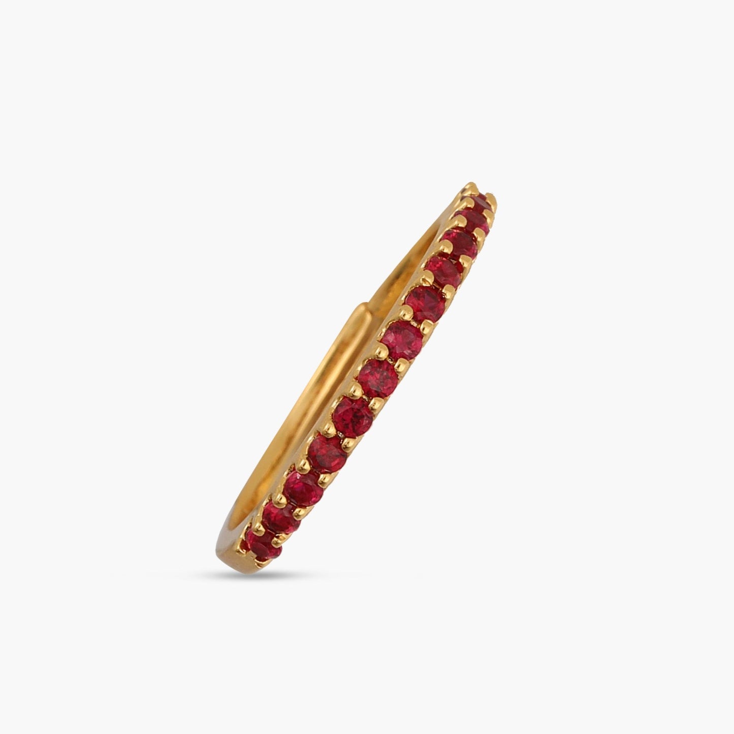 Circle of Love Red Silver Ring