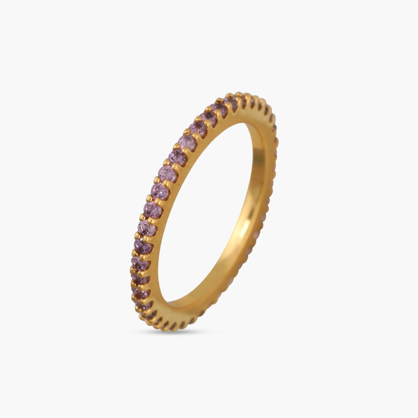 Circle of Love Amethyst Silver Ring